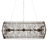 Люстра круглая из тонких прутьев Thin Bronze Rods варинант исполнения - 3 | Loft Concept в Красноярске