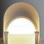 Встраиваемый в стену гипсовый светильник под покраску с арками и рельефными колоннами Antiquity Athena варинант исполнения - 7 | Loft Concept в Красноярске