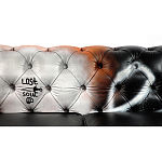 Диван Честерфильд граффити graffiti Orange Sofa натуральная кожа варинант исполнения - 8 | Loft Concept в Красноярске