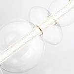 Подвесной светильник линейный с прозрачными стеклянными шарами разного диаметра Eurofase варинант исполнения - 13 | Loft Concept в Красноярске