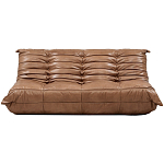 Дизайнерский кожаный диван коричневый без подлокотников Aveline Leather Sofa варинант исполнения - 1 | Loft Concept в Красноярске