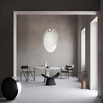 Подвесной светильник белый с фигурным тканевым плафоном White Whirlwinds варинант исполнения - 5 | Loft Concept в Красноярске