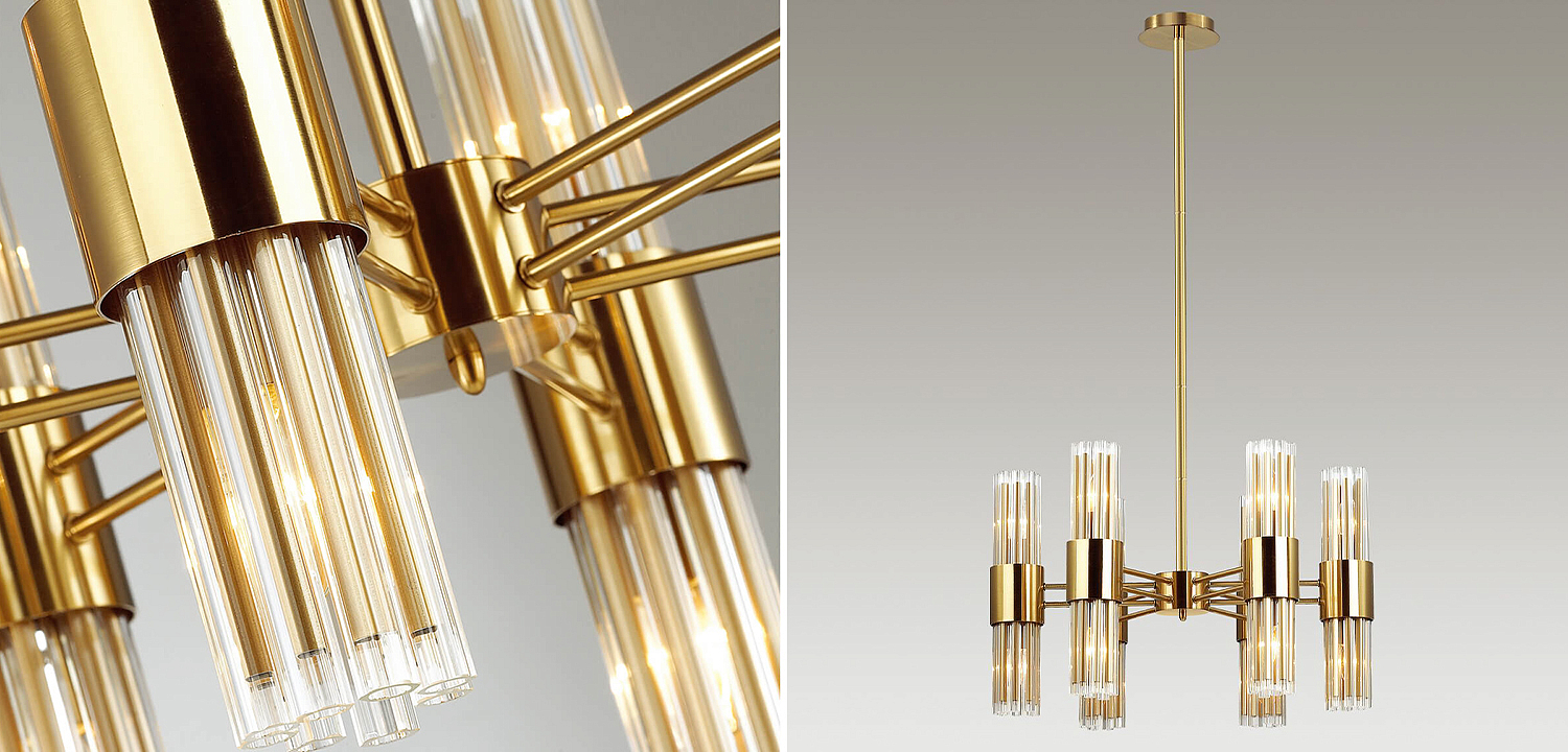 Люстра Gladwin Glass Tubes Chandelier Люстра Gladwin Glass Tubes Chandelier - Loft-Concept в Красноярске