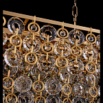 Люстра овальная каскадная с подвесками в форме колец Galaxy of Light варинант исполнения - 3 | Loft Concept в Красноярске