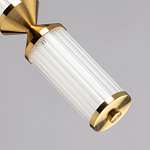 Подвесной светильник с двумя белыми рифлеными цилиндрическими плафонами Golden Swirl варинант исполнения - 6 | Loft Concept в Красноярске