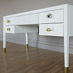 Письменный стол с 4-мя ящиками Elsa Dreams White варинант исполнения - 4 | Loft Concept в Красноярске