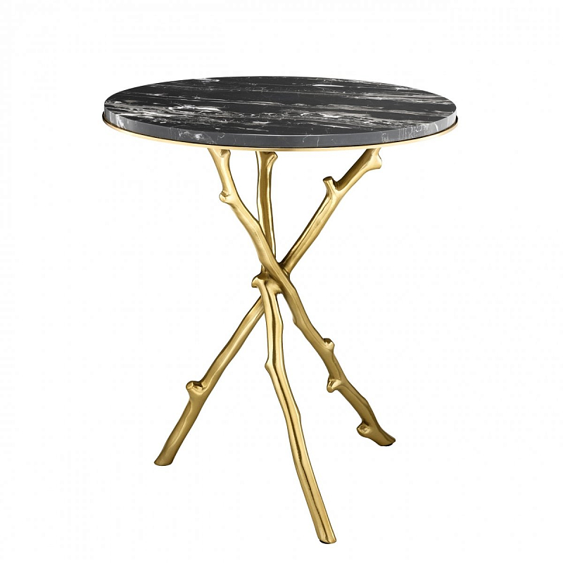 Журнальный стол Eichholtz Side Table Westchester Глянцевое золото Черный Мрамор Nero Журнальный стол Eichholtz Side Table Westchester Глянцевое золото Черный Мрамор Nero в Красноярске | Loft Concept