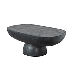 Столик кофейный черного цвета с овальной столешницей и круглым основанием Black Dalmen Table варинант исполнения - 5 | Loft Concept в Красноярске