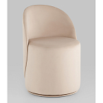 Пуф Loreen со спинкой вращающийся велюр молочный варинант исполнения - 1 | Loft Concept в Красноярске