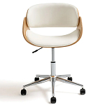 Вращающееся офисное кресло на колёсах Delwyn Chair White варинант исполнения - 2 | Loft Concept в Красноярске