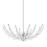 Люстра  с круглыми прозрачными шарами на серебряном каркасе Silver Stalk варинант исполнения - 2 | Loft Concept в Красноярске