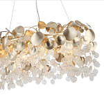 Люстра с декоративными подвесками из прозрачного стекла в форме монеток FAIRYTREE Light варинант исполнения - 9 | Loft Concept в Красноярске