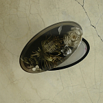 Шкатулка из эпоксидной смолы с цветами черная Epoxy Resin Oval Box Black варинант исполнения - 2 | Loft Concept в Красноярске