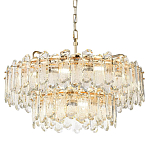 Люстра подвесная двухъярусная с хрустальными овальными подвесками Harmonica варинант исполнения - 1 | Loft Concept в Красноярске