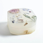Шкатулка из эпоксидной смолы с цветами белая Epoxy Resin Square Box White варинант исполнения - 4 | Loft Concept в Красноярске