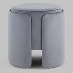 Пуф Alice Poof Grey Серый велюр варинант исполнения - 2 | Loft Concept в Красноярске