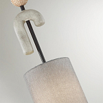 Подвесной светильник с серым тканевым плафоном Flourish варинант исполнения - 4 | Loft Concept в Красноярске