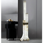 Торшер геометрический с тремя мраморными плафонами Marble Tripod варинант исполнения - 4 | Loft Concept в Красноярске