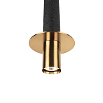 Подвесной светильник с узким цилиндрическим плафоном и золотым металлическим декором Concrete Pipe варинант исполнения - 6 | Loft Concept в Красноярске