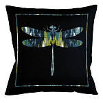 Подушка декоративная стрекоза сине-зеленый узор Ikat Pattern варинант исполнения - 1 | Loft Concept в Красноярске