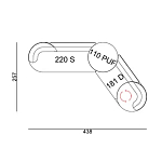 Угловой диван Calypso с поворотным механизмом и пуфом   варинант исполнения - 7 | Loft Concept в Красноярске