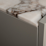 Тумба под телевизор серая с мраморной столешницей Uniqueness Marble варинант исполнения - 5 | Loft Concept в Красноярске