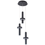 Каскадный светильник с 3-мя плафонами Flos Black Metal Acrylic Trio Hanging Lamp варинант исполнения - 1 | Loft Concept в Красноярске