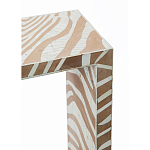 Консоль Дизайнерская Kenya Console ZEBRA Bone Inlay Beige варинант исполнения - 2 | Loft Concept в Красноярске