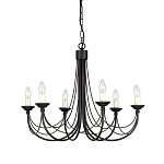 Люстра черного цвета ручной работы с канделябрами и переплетенной проволочной драпировкой Elstead Lighting варинант исполнения - 10 | Loft Concept в Красноярске