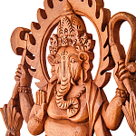 Панно из дерева Ганеша Panel With Animals варинант исполнения - 2 | Loft Concept в Красноярске