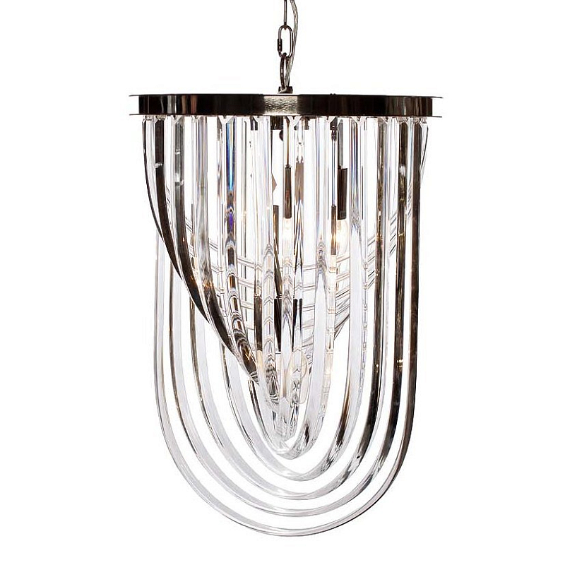 Люстра Lava Tube Pendant Clear Flat 40 Хром Прозрачный Люстра Lava Tube Pendant Clear Flat 40 Хром Прозрачный в Красноярске | Loft Concept