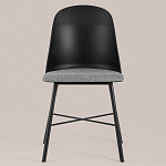 Стул из прочного пластика на металлическом основании Anora Black варинант исполнения - 2 | Loft Concept в Красноярске