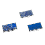 Таблетница карманная прямоугольная на 7 отделений с зеркалом и накладкой из натурального камня Лазурит Silver Stone Pillboxes варинант исполнения - 4 | Loft Concept в Красноярске