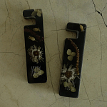 Подставка для телефона из эпоксидной смолы с цветами черная Epoxy Flowers Phone Stand Black варинант исполнения - 2 | Loft Concept в Красноярске