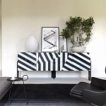 Дизайнерский комод в чёрно-белую полоску Ziqqurat варинант исполнения - 2 | Loft Concept в Красноярске