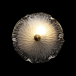 Бра в форме прозрачного стеклянного цветка с рельефной текстурой Textured Glass варинант исполнения - 4 | Loft Concept в Красноярске