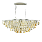 Люстра с подвесками в форме капель на серебристом каркасе Raindrop варинант исполнения - 1 | Loft Concept в Красноярске