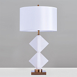 Настольная лампа белая на фигурном основании Aerial Geometry варинант исполнения - 3 | Loft Concept в Красноярске