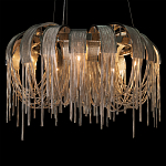 Люстра подвесная круглая с изогнутыми металлическими дугами и ниспадающими цепочками 65 см Atlantis Chain варинант исполнения - 14 | Loft Concept в Красноярске