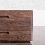 Прикроватный столик деревянный с 2-мя ящиками Moon Walnut Furniture варинант исполнения - 2 | Loft Concept в Красноярске