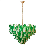 Люстра из стеклянных зеленых лепестков Petalled Illuminator варинант исполнения - 3 | Loft Concept в Красноярске