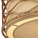 Подвесной светильник  из кованого железа и абажуром из ротанга Wicker Furniture варинант исполнения - 2 | Loft Concept в Красноярске