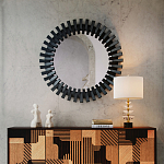 Настольная лампа с чашеобразными дисками на корпусе Glowing Waterfall варинант исполнения - 4 | Loft Concept в Красноярске