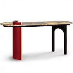 Консоль с овальной столешницей со светодиодной подсветкой Ruby варинант исполнения - 2 | Loft Concept в Красноярске