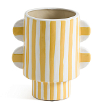 Ваза из фаянса Brighter than the Stars жёлтая полоска варинант исполнения - 1 | Loft Concept в Красноярске