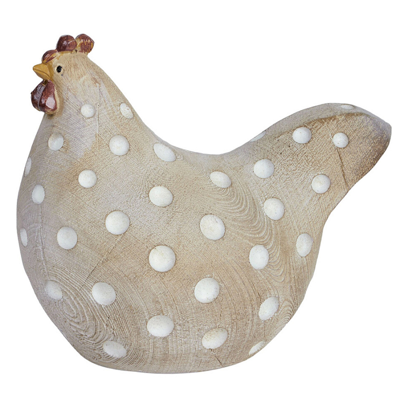 Статуэтка курица с текстурной поверхностью бежевого цвета Rustic Chicken Красный Бежевый Белый Статуэтка курица с текстурной поверхностью бежевого цвета Rustic Chicken Красный Бежевый Белый в Красноярске | Loft Concept