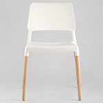 Пластиковый стул на ножках из массива бука Ferret White варинант исполнения - 3 | Loft Concept в Красноярске