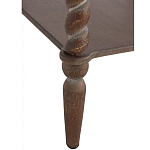 Приставной столик деревянный с резными ножками и нижней полкой Vintage Side Table Brown Wood варинант исполнения - 4 | Loft Concept в Красноярске