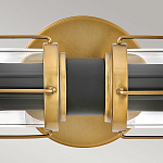 Бра для ванных комнат горизонтальное с 2-мя прозрачным цилиндрическим плафонами на круглом основании Hinkley варинант исполнения - 3 | Loft Concept в Красноярске