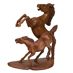 Статуэтка из дерева в виде лошадей Scowns варинант исполнения - 1 | Loft Concept в Красноярске